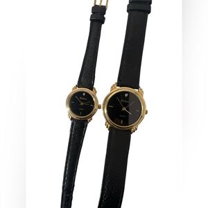 Koral Quartz Black and Gold Watches Set
(NEED BATTERY)